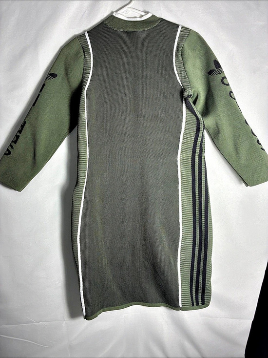 adidas Dresses & Skirts - adidas Originals Olive Green Ribbed Knit Mock Neck Bodycon Dress size Large